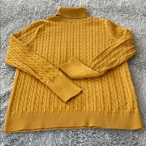 Women’s Lands End Cable Knit Turtleneck Sweater